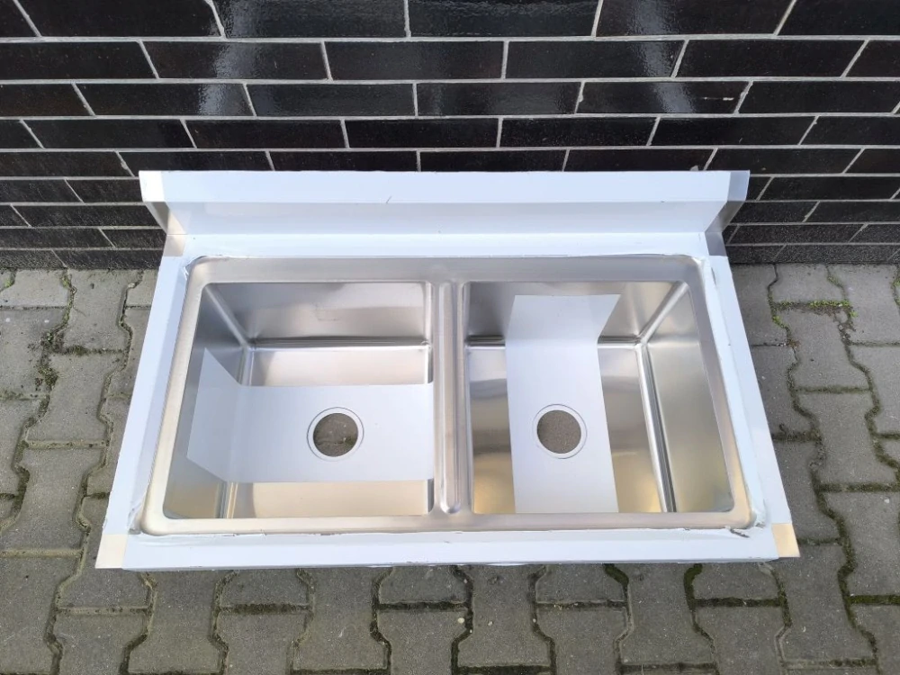 Nerez dvojdřez, 100x60x25 cm