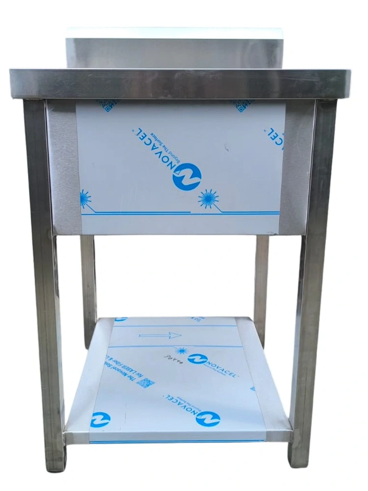 Gastro nerez dřez, 60x60x85 cm, s policí