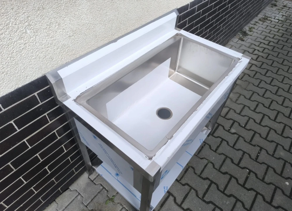  Gastro nerez dřez, 100x60x85 cm, s policí