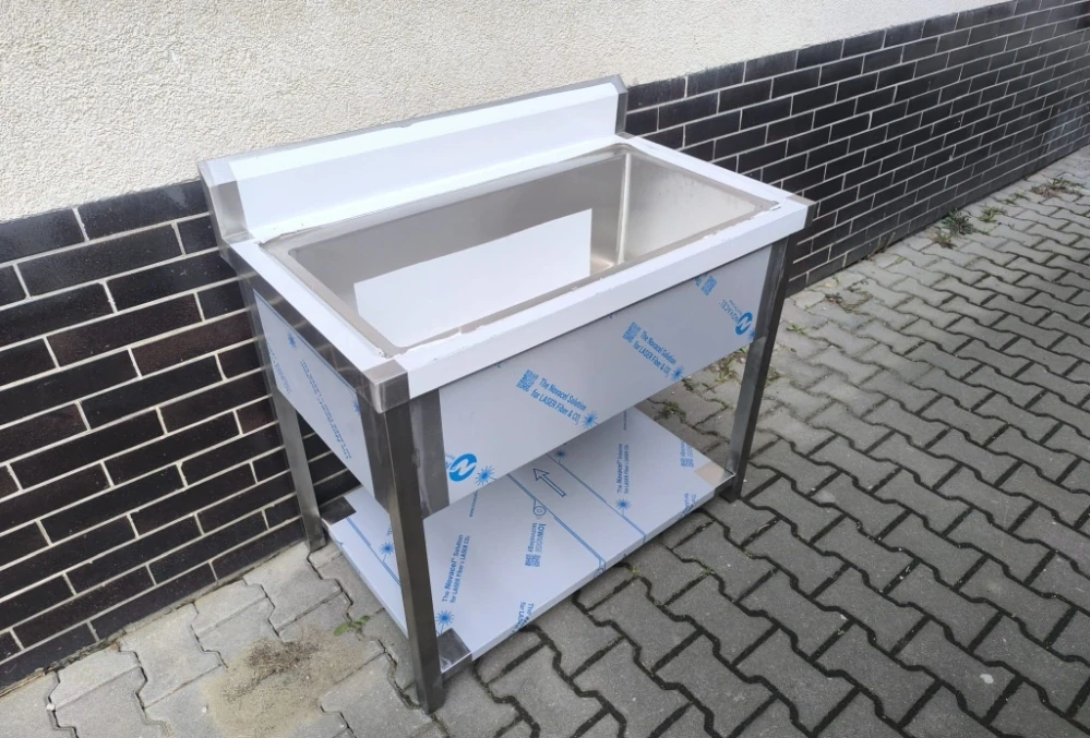  Gastro nerez dřez, 100x60x85 cm, s policí