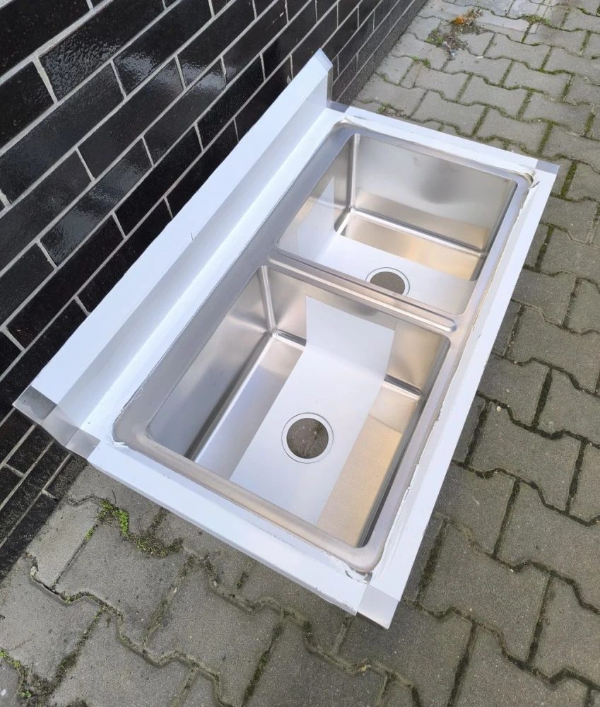 Nerez dvojdřez, 100x60x25 cm