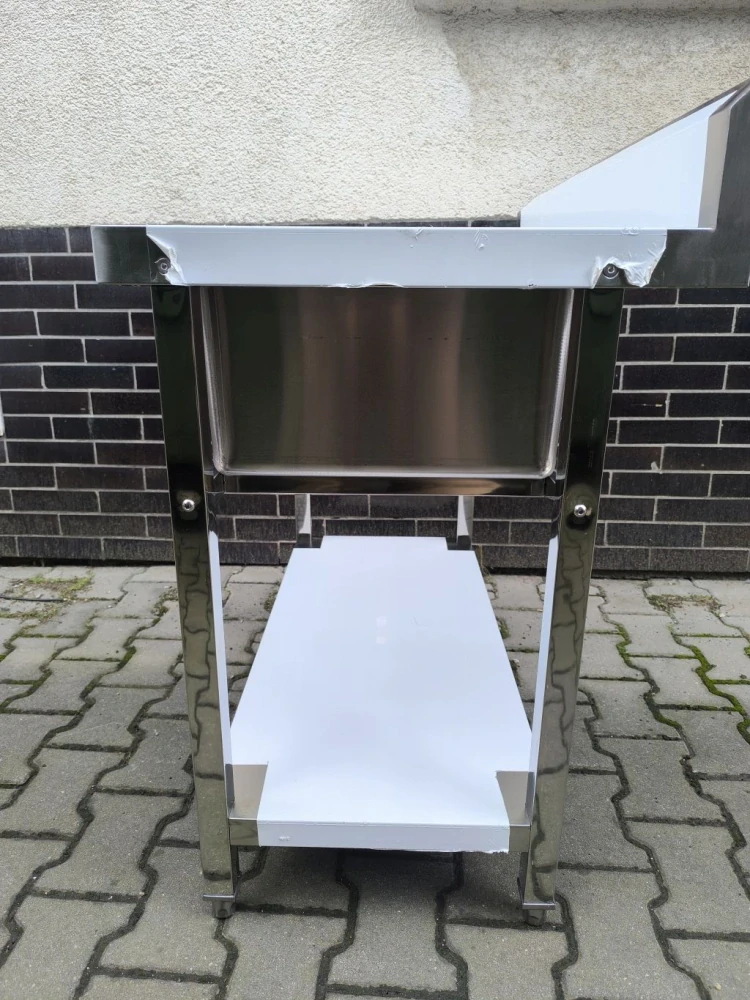 Gastro nerez dřez, 100x60x85, s policí, sestavený