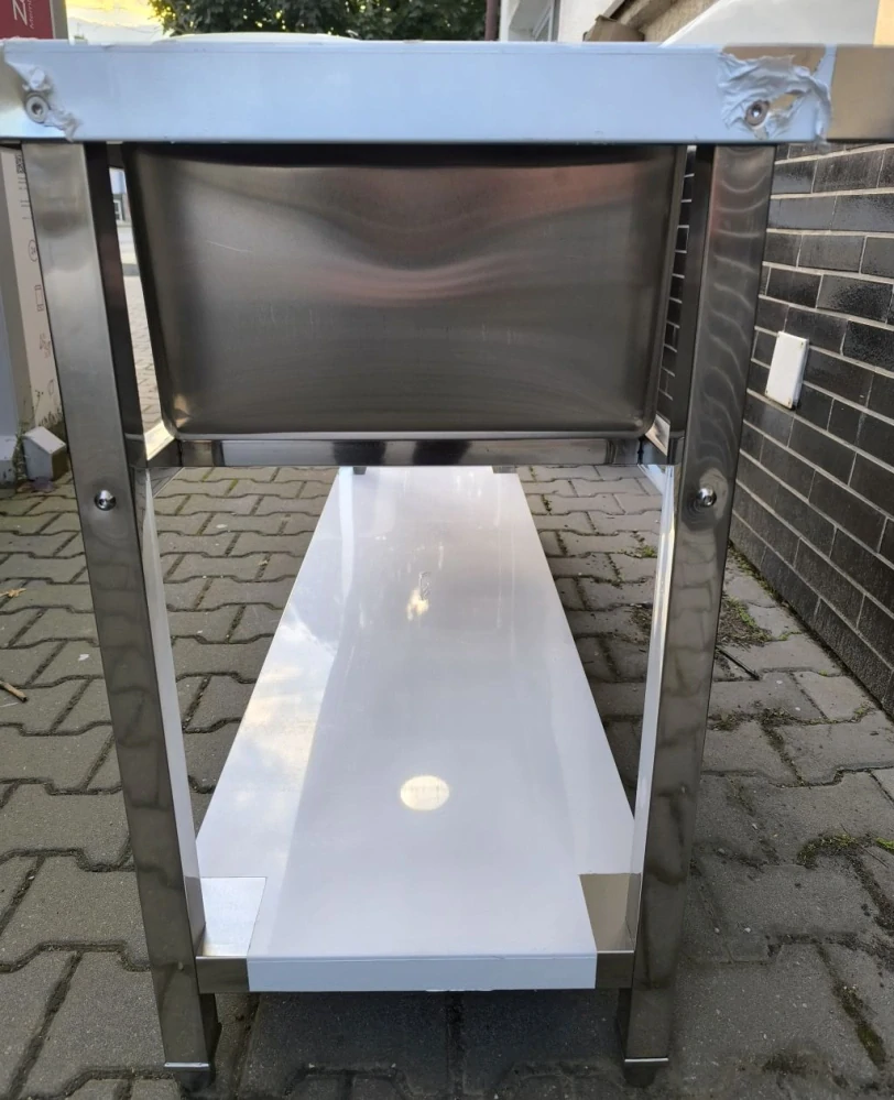 Gastro nerez dřez, 150x60x85, s policí, k sestavení